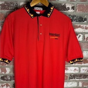 Vintage 2004 Hot August Nights Members Only Red/Fire Flame Polo Shirt